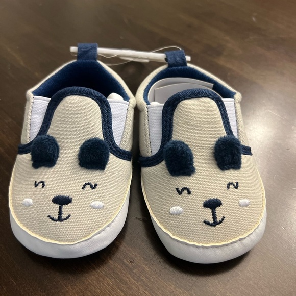 Pickle & Dot 9-12M Baby Walker Shoes - Cream and Navy - Picture 6 of 7